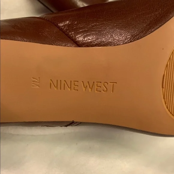 Nine West Cognac Brown Heeled Boots with Stiletto Heel - Picture 2 of 9